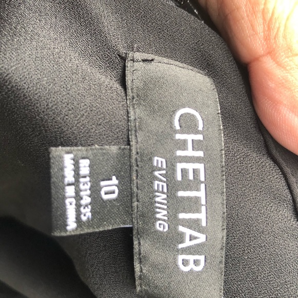 Chettab Evening Black Ruffle Midi Skirt Size 10 - Picture 11 of 11